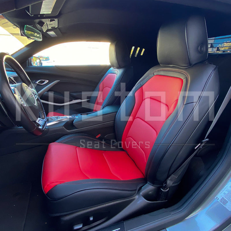 6th Gen Camaro Coupe Custom Leather Seat Covers