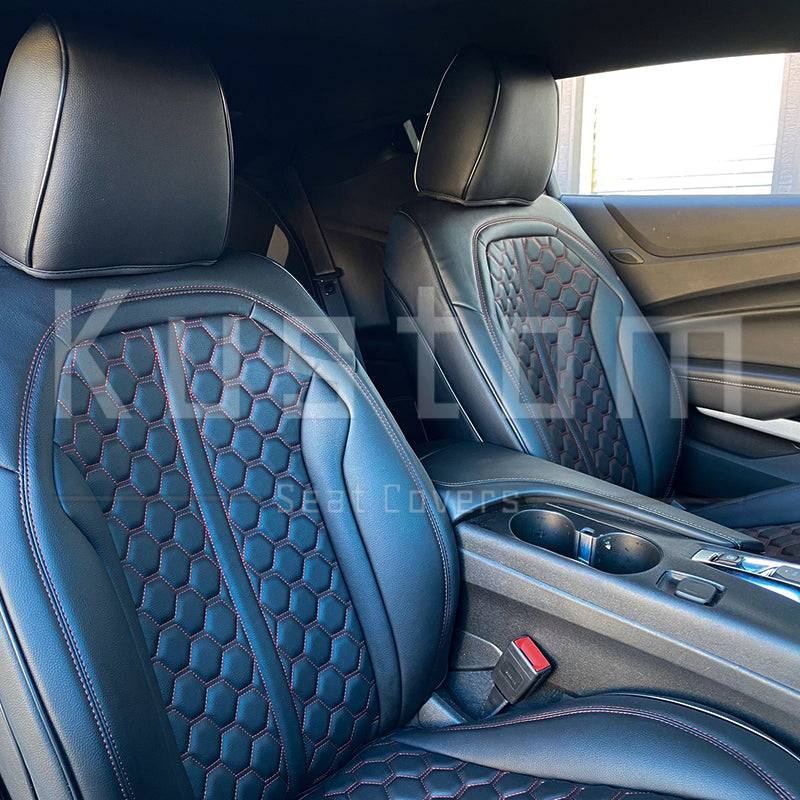 6th Gen Camaro Coupe Custom Leather Seat Covers