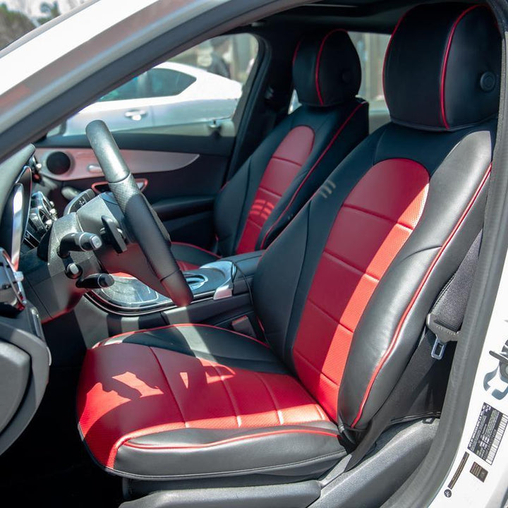 2015-Up Mercedes-Benz W205 C-Class Two-tone Custom Seat Covers - Kustom Cover