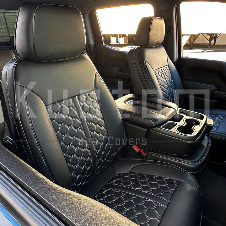 2019+ Chevrolet Silverado Premium Custom Leather Seat Covers