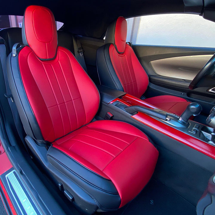 5th Gen Camaro Coupe Custom Leather Seat Covers